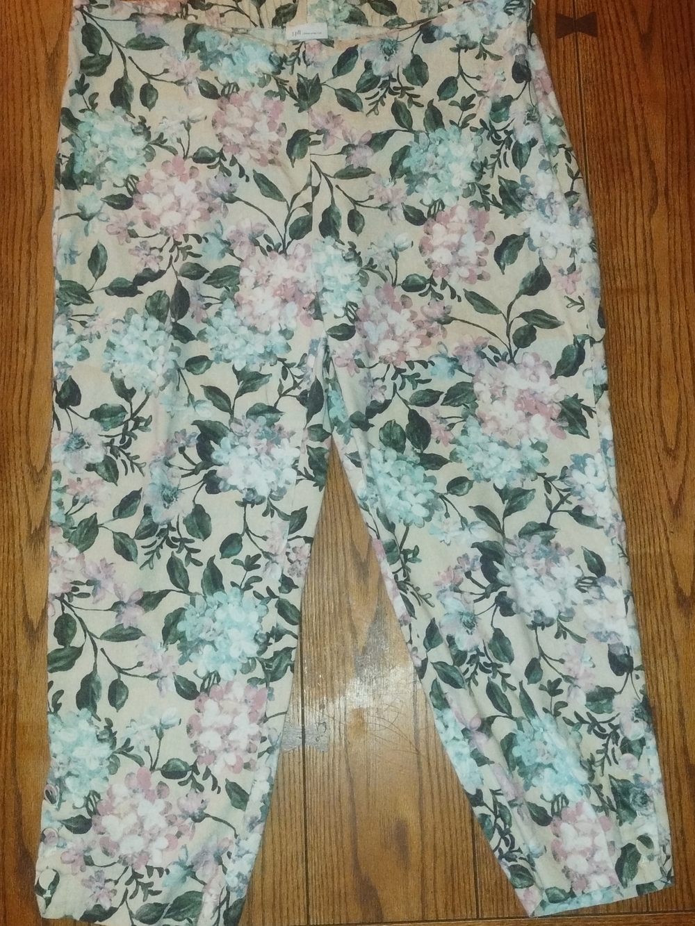 J. Jill Women's XL Linen Stretch Floral Capris